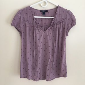 GAP embroidered purple blouse